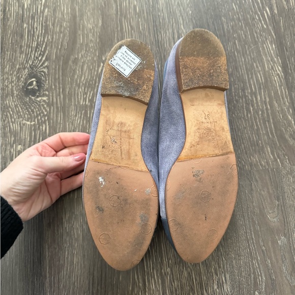 Chanel blue suede ballet flats - Picture 3 of 8
